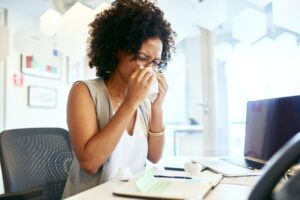 women dealing with poor indoor air quality